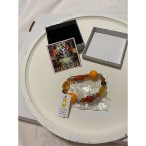 Venice Italy Murano Glass Artisan Bead Bracelet NWT